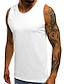 cheap Gym Tank Tops-Men&#039;s Vest Top Tank Top Vest Summer Sleeveless Solid Colored Crew Neck Casual Daily Clothing Clothes Lightweight Casual Fashion Wine White Black