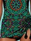 cheap Tankinis-Women&#039;s Swimwear Tankini Bathing Suits Swimdresses 2 Piece Normal Swimsuit Floral Print Green Padded V Wire Bathing Suits Sports Vacation Beach Wear