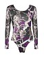 cheap Bodysuits-Women&#039;s Bodysuit Print Print Crew Neck Sexy Street Going out Regular Fit Long Sleeve Green Blue Purple S M L Spring