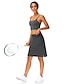 cheap Women&#039;s Golf Clothing-Women&#039;s Tennis Skirts Golf Skirts Yoga Skirt Side Pockets 2 in 1 Sun Protection Tummy Control Butt Lift High Waist Yoga Fitness Gym Workout Skort Bottoms Black White Red Spandex Sports Activewear