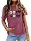 cheap Women&#039;s T-shirts-Women&#039;s T shirt Basic Print Flower / Floral Basic Round Neck T-shirt Sleeve Standard Summer pea green White Blue Pink Dark Pink