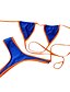 cheap Bikini Sets-Women&#039;s Swimwear Bikini 2 Piece Normal Swimsuit Slim Multi Color Color Block Royal blue heart + orange border Orange Heart + Royal Blue Border Red heart + black border Fluorescent green heart / Sexy