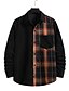cheap Flannel Shirts-Men&#039;s Shirt Flannel Shirt Color Block Turndown Black Coffee Long Sleeve Outdoor Street Button-Down Tops Fashion Casual Breathable Comfortable