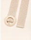 abordables Cinturones de mujer-Mujer Cinturón Hebra Beige Cinturón Ancho Oficina Diario Color puro / Primavera / Verano / Otoño / Invierno