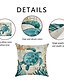 cheap Home &amp; Garden-Pillow Cover 1PC Faux Linen Soft Square Throw Pillow Cover Cushion Case Pillowcase for Sofa Bedroom  Superior Quality Mashine Washable Pack of 1 Outdoor Cushion for Sofa Couch Bed Chair Dark Blue