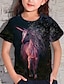 お買い得  女の子の 3d T シャツ-女の子 3D 動物 ユニコーン Tシャツ 半袖 3Dプリント 夏 春 活発的 ファッション かわいいスタイル ポリエステル 子供 3〜12年 アウトドア 日常 屋内 レギュラー