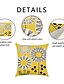 cheap Home &amp; Garden-1 pcs Pillow Cover Faux Linen, Casual Floral Geometric Modern Square Traditional Classic