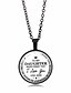 cheap Necklaces &amp; pendants-Women&#039;s necklace Fashion Street Letter Necklaces &amp; To my Daughter Pendant Round Glass Necklaces / Sweater Chain Necklace