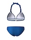 halpa Bikinisetit-Naisten Uima-asut Bikinit 2 kpl Normaali Uimapuku Punnerrus Ohut Yhtenäinen väri Olkaimellinen Tyylikäs Romanttinen Uimapuvut