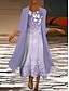 cheap Print Dress Sets-Women&#039;s Dress Set Two Piece Dress Shift Dress Long Dress Maxi Dress Blue Purple Green Half Sleeve Floral Print Summer Spring Crew Neck Elegant Loose Fit 2023 S M L XL 2XL 3XL 4XL 5XL