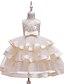 cheap Dresses-Kids Little Girls&#039; Dress Solid Colored Flower Tulle Dress Wedding Birthday Patchwork Bow Blue Pink Wine Midi Sleeveless Princess Cute Dresses Children&#039;s Day Fall Spring Slim 3-10 Years