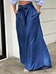 cheap Pants-Women&#039;s Fashion Wide Leg Side Pockets Culottes Wide Leg Chinos Full Length Pants Micro-elastic Casual Weekend Denim Solid Color Mid Waist Comfort Loose Black Blue Light Blue S M L XL XXL