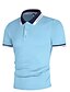cheap Classic Polo-Men&#039;s Collar Polo Shirt Golf Shirt Casual Summer Short Sleeve Blue Orange Dark Gray Red Navy Blue Light Blue Color Block Turndown Outdoor Casual Clothing Clothes Casual