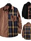 cheap Flannel Shirts-Men&#039;s Shirt Flannel Shirt Color Block Turndown Black Coffee Long Sleeve Outdoor Street Button-Down Tops Fashion Casual Breathable Comfortable