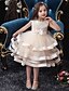 cheap Dresses-Kids Little Girls&#039; Dress Solid Colored Flower Tulle Dress Wedding Birthday Patchwork Bow Blue Pink Wine Midi Sleeveless Princess Cute Dresses Children&#039;s Day Fall Spring Slim 3-10 Years