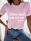 cheap Tees &amp; T Shirts-Women&#039;s Text Casual Weekend Funny Painting Short Sleeve Funny Tee Shirt T shirt Tee Round Neck Print Basic Essential Tops Green White Black S