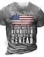 cheap Flag-Men&#039;s T shirt Tee Distressed T Shirt Graphic Flag Letter Crew Neck Black Army Green Blue Gray 3D Print Outdoor Casual Short Sleeve Print Clothing Apparel Vintage Fashion Classic Comfortable