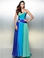 cheap Prom Dresses-A-Line Elegant Dress Wedding Guest Prom Floor Length Sleeveless Sweetheart Chiffon Backless with Ruched Crystals 2024