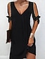 Χαμηλού Κόστους απλά φορέματα-Γυναικεία Καθημερινό φόρεμα Κοντομάνικο φόρεμα Φόρεμα ριχτό Μίνι φόρεμα Μαύρο Κοντομάνικο Μονόχρωμες Σουρωτά Άνοιξη Καλοκαίρι Λαιμόκοψη V Μοντέρνα Καθημερινά Σαββατοκύριακο 2023 Τ M L XL XXL 3XL