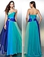 cheap Prom Dresses-A-Line Elegant Dress Wedding Guest Prom Floor Length Sleeveless Sweetheart Chiffon Backless with Ruched Crystals 2024