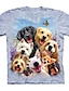 お買い得  女の子の 3d T シャツ-女の子 3D 動物 犬 Tシャツ 半袖 3Dプリント 夏 春 活発的 ファッション かわいいスタイル ポリエステル 子供 3〜12年 アウトドア 日常 レギュラー