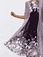 billige Kjolesett-kvinners todelt kjole festkjole midikjole svart lilla halvermet trykk høst vår høst rund hals casual 2023 s m l xl xxl 3xl