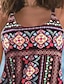 cheap Tankinis-Women&#039;s Swimwear Tankini 2 Piece Normal Swimsuit High Waisted Print Floral Print Black Padded Strap Bathing Suits Sports Vacation Sexy / New