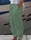 cheap Women&#039;s Sleep Tops &amp; Bottoms-Women&#039;s Loungewear Bottom Pure Color Simple Comfort Home Street Cotton And Linen Long Pant Elastic Waist Spring Summer Green White