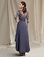cheap Mother of Bride Dresses with Jacket-Two Piece A-Line Mother of the Bride Dress Elegant High Low Jewel Neck Asymmetrical Tea Length Chiffon Lace 3/4 Length Sleeve Wrap Included with Sequin Appliques 2024