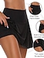 cheap Plain Skirts-Women&#039;s Tennis Skirts Golf Skirts Yoga Shorts 2 in 1 Seamless Sun Protection Lightweight Yoga Fitness Gym Workout Skort Bottoms Solid Color Dark Gray Black White Summer Plus Size Sports Activewear