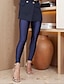 cheap Leggings-Women&#039;s Tights Leggings Polyester Mid Waist Full Length Silver Summer