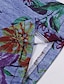 cheap Pants-Women&#039;s Fashion Casual / Sporty Trousers Bell Bottom Print Full Length Pants Casual Daily Micro-elastic Flower / Floral Faux Denim High Waist Loose Green Blue Purple Yellow Light Green S M L XL XXL