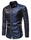 cheap Dress Shirts-Men&#039;s Shirt Floral Graphic Patterned Turndown Casual Daily Button-Down Long Sleeve Tops Casual Fashion Breathable Comfortable Royal Blue / Summer / Spring / Summer