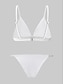 cheap Bikini Sets-Women&#039;s Swimwear Bikini 2 Piece Normal Swimsuit Solid Color Push Up Slim White Black Gray Light Pink Pink Strap Bathing Suits Active Basic Sexy / New / Padded Bras