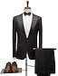 billige Tuxedo dresser-svart burgunderblå herrefest kveldsseremoni smoking 2-delt ensfarget topp skreddersydd passform enkeltspent enknapps 2023