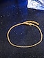 abordables bracelets de cheville-Bracelet de cheville mode simple Femme Bijoux de Corps Pour du quotidien Vacances Alliage Argent Dorée 1 PCS