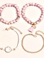 cheap Bracelets &amp; Bangles-Women&#039;s Bracelets Artistic Anniversary Heart Bracelets &amp; Bangles / Black / White / Pink / Fall / Winter