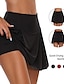 cheap Plain Skirts-Women&#039;s Tennis Skirts Golf Skirts 2 in 1 Shorts Athletic Athleisure Spandex Sun Protection Comfy Breathable Yoga Fitness Gym Workout Sportswear Activewear Dark Grey Red Blue