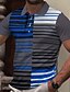 abordables polo clásico-Hombre POLO Camiseta de golf Enrejado Cuello Vuelto Negro Gris Estampado en caliente Calle Casual Manga Corta Abotonar Estampado Ropa Deportes Moda Clásico Cómodo
