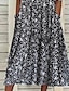 cheap Casual Dresses-Women&#039;s A Line Dress Midi Dress Black Half Sleeve Floral Ruched Print Spring Summer V Neck Casual Classic 2022 S M L XL XXL 3XL