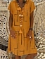abordables Vestidos estampados-Mujer Vestido de cambio Geométrico Estampado Escote en Pico Vestido Midi Casual Manga Corta Verano Primavera