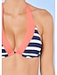 cheap Swimwear-Women&#039;s Swimwear Bikini 2 Piece Normal Swimsuit High Waisted Striped Navy Blue Padded V Wire Bathing Suits Sports Vacation Sexy / New