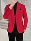 billige Blazer og Jakke-mænds sporty casual blazer regular regular fit ensfarvet sort hvid rød marineblå khaki 2024