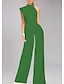 cheap Wedding Guest Dresses-Jumpsuits Prom Dresses Elegant Graduation Dress Wedding Guest Holiday Floor Length Sleeveless One Shoulder Satin with Ruffles Draping 2024
