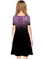 preiswerte 3D Shining Vision Kleid-Mädchen' 3D Graphic Kleid Kurzarm 3D-Druck Sommer Frühling Urlaub Täglich Festtage Kuschelig Brautkleider schlicht Süß kinderkleidung 3-12 Jahre A Linie Kleid Übers Knie Regular Fit