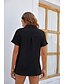 cheap Women&#039;s Blouses &amp; Shirts-Women&#039;s Blouse Plain Daily Weekend Blouse Shirt Short Sleeve Pocket Button Shirt Collar Casual Streetwear White Black Pink S