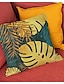 cheap Home &amp; Garden-Set of 4 Throw Pillow Cases Open Branches and Loose Leaves Faux Linen Square Decorative Throw Pillow Cases Sofa Cushion Covers Outdoor Cushion for Sofa Couch Bed Chair Golden