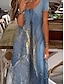 Χαμηλού Κόστους Print Φορέματα-Γυναικεία Καθημερινό φόρεμα Φόρεμα ριχτό Διαβάθμιση χρώματος Μαρμάρινη εκτύπωση Τσέπη Στάμπα Λαιμόκοψη V Μακρύ φόρεμα Κομψό Καθημερινό Καθημερινά Κοντομάνικο Καλοκαίρι Άνοιξη