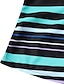 cheap Tankinis-Women&#039;s Swimwear Tankini 2 Piece Normal Swimsuit Striped Color Block Open Back Cross Rainbow Tank Top Bathing Suits Casual Hawaiian Sports / New / Padded Bras