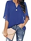 cheap Women&#039;s Clothing-women&#039;s summer an  n  women&#039;s short-sleeved casual solid color v-neck chiffon shirt  new